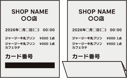 個人情報やクレジットカード番号は塗りつぶす・折り返す等の保護を行ってください