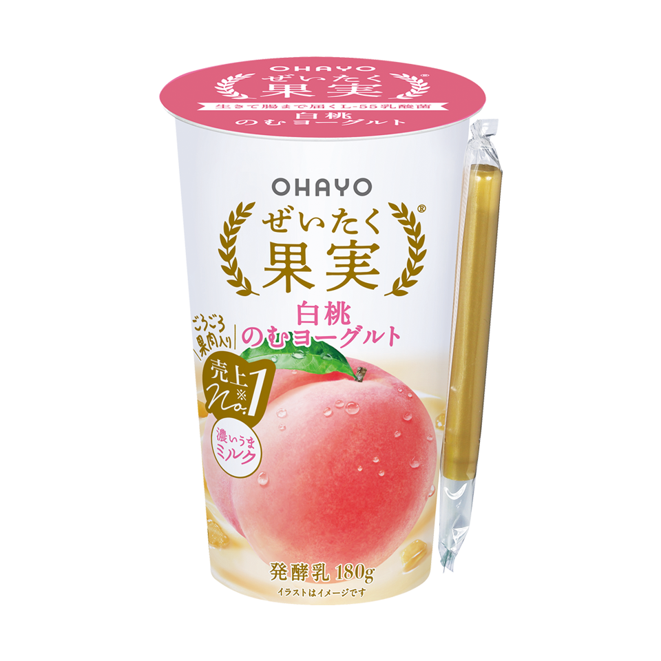 ぜいたく果実白桃のむヨーグルト